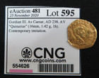 Roman Empire  Gordian Iii  As Caesar  238ad  Av Quinarius  Ex  Cng  Rare