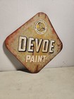 Original Patina Devoe Paint Advertising Sign Great Graphics