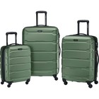 Samsonite Omni 3 Piece Hardside Luggage Spinner Set  20 24 28  Army Green - Open