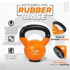 Yes4all 20 Pound Kettlebell  Vinyl Coated Cast Iron Weight W rubber Base  Orange