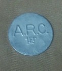 Wwi American Red Cross Canteen Token 1 Franc Great For Pocket Trash Or Display