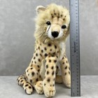 Hansa Safari Realistic Sitting Cheetah Cub 11  Poseable Plush Jungle Cat