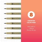 Sakura Pigma Micron Pn Pens 8 Color Set 0 45mm Fine Point Bullet Journaling Art