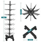 Retail Rotating Display Stand 7 Tier Spinner Rack With Hooks For Store Shop Keys