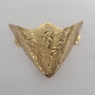 New Vtg Montana Silversmiths  Gold Engraved Cowboy Boot Caps