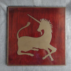 Vintage Golden Unicorn Wall Plaque 10 5  X 10 5 