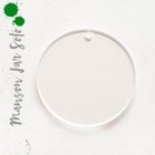 100 Clear Acrylic Circle Keychains 2 5  Blank Discs 1 8  Thick- Acrylic Shapes