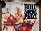 Vntg Coors Beer Rodeo Bull Riders Poster Western Cowboy Advertisment 17x22 Pbr