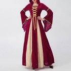 Retro Women Medieval Queen Dress Outfit For Cosplay Stage Performance Wear
