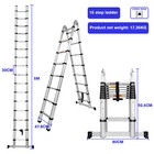 Heavy Duty 5m Multi Purpose Folding Telescopic Ladder Aluminum A-frame Extension