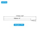 20 Pcs 27g 4 Inch Blunt Tip Dispensing Needles For Adhesive Glue  Gray