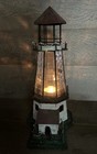 Vintage Glass Lighthouse Tea Light Candle Holder Nautical   Coastal Decor