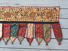Antique Long Traditional Indian India Toran Wall Hanging Mirror Embroidery 10 Ft