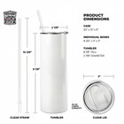 20oz Shark Attack Tumbler - Great White Jaws Ocean Diver Scene W  Straw