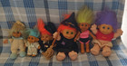 Lot Of 6 Small Vintage Russ Troll Dolls 5 -9 