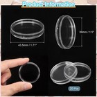 20pcs 39mm Silver Dollar Coin Holders Round Plastic Coin Capsule Acrylic