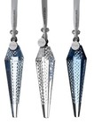 Waterford 2020 Icicle Crystal   Set Of 3   Topaz Ombre Tree Ornament   1055102