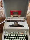 Hermes 3000 Swiss Portable Typewriter Very Clean   Service Manual Seafoam Green
