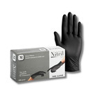 One Glove - Carton Of 1000 Black Nitrile Gloves  Powder Free  10 Boxes 