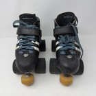 Riedell Leather Roller Derby Skates Black White Sure-grip Fugitive Wheels 9 5 In