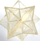 Vintage Lucite Geometric Star Sculpture Mid-century Modern Atomic Desk Decor