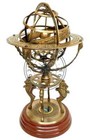 Vintage Brass Armillary Sphere With Compass Antique Astronomical Globe Decor 18