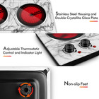 Estufa Cocina Electrica De 2 Hornillas Portatil Para Casa Apartamento Campamento