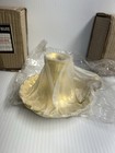 Vtg Solid Brass Candlestick Holder With Scalloped Design new Old Stock  1950-70s