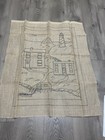 Vintage Rug Hooking Pattern   flattop House  Joan Foster Burlap Canvas 22  X 30   