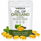 2 Pack Resilia Oil Of Oregano 6000mg With Black Seed Oil Softgels     60 Capsules