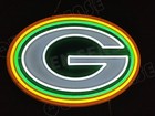 Green Bay Packers Logo Led Neon Sign With Dimmer Usb Powered Adjustable Light