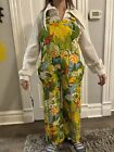 1970s Vintage Handmade One Of A Kind Jungle Animals Novelty Printed Overalls