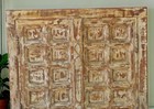 Antique Wooden Wall D  cor Window Panel Frame Original Old Fine Squares Design