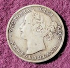1894 Newfoundland Canada 20 Cents Silver  - Solid Vf   Stk k841