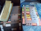 Set Of 36 Vintage Aluminum Duplicate Bridge Boards   Decks In Case  1-36