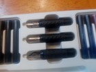Sheaffer Calligraphy Fountain Pen Cartridge Set 3 Pens 3 Nibs Cartridges Book
