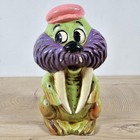 Forsum Walrus Coin Bank Chalkware With Stopper Plug Vintage 1960s Japan  flaws