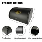 Sotech Flip Cover Bread Storage Box Big Modern Iron Storage Bin Rustic Bread Box