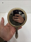 Antique Victorian Silver Plated Vanity Hand Mirror 9 5 