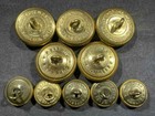 Lot X10 Ww2 Wwii Us Army Military Uniform Army Engineer Corps Buttons 23 15 Mm