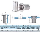 40pcs M6 Rivet Nuts Stainless Steel Threaded Rivet Insert Nuts Rivnuts Nutser   