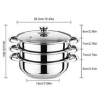 3 Tier Steamer Pot With Lid Stainless Steel Steamer For Vegetables Seafood Soup