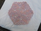 Crochet Doily Pink Flower Handmade Home Decor Coaster