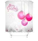 Merry Christmas Shower Curtain Bathroom Rug Set Bath Mat Rug Toilet Lid Cover