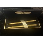 Vtg Centennial Ball Point Pen   Mechanical Pencil Set Gold Tone W  Box