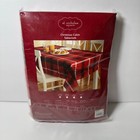 St  Nicholas Square Christmas Cabin Tablecloth Holiday Plaid Oblong 60 In X 102 