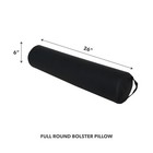 Forpro Full Round Bolster Pillow  Black  Oil And 6x26 Inch  pack Of 1   Black 