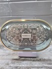 William Morris   Co Bathroom Vanity Set 5 Glass W metal Trim Strawberry Thief Nw