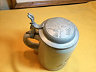 German Art Nouveau Pewter Lidded Beer Stein - Munich Child