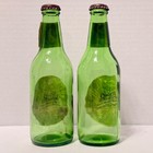 Vintage Moosehead Canadian Lager Green Glass Beer Bottles Set Of 2  empty  12oz